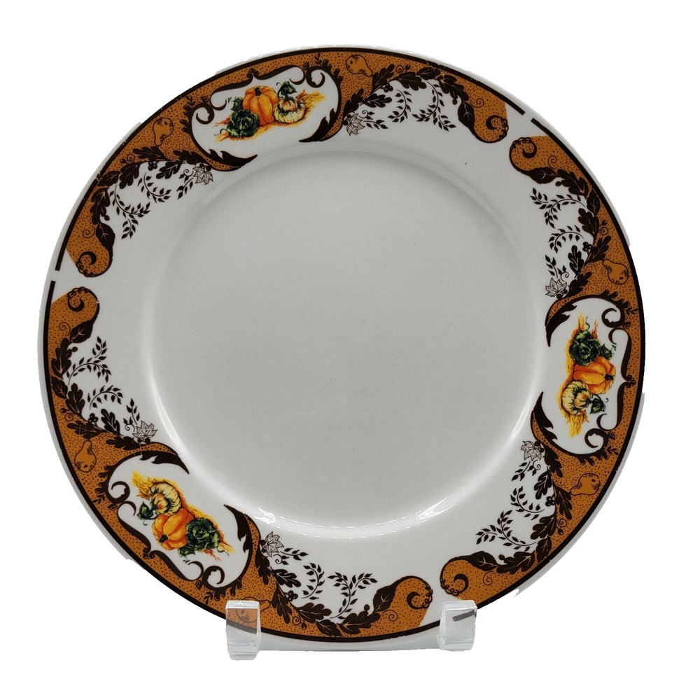 American Atelier Harvest Pumpkin 5733 Dinner Plate Thanksgiving Meal Replacement